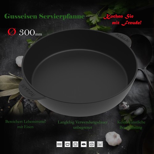 Gusseisen pfanne servierpfanne - gusseisen,